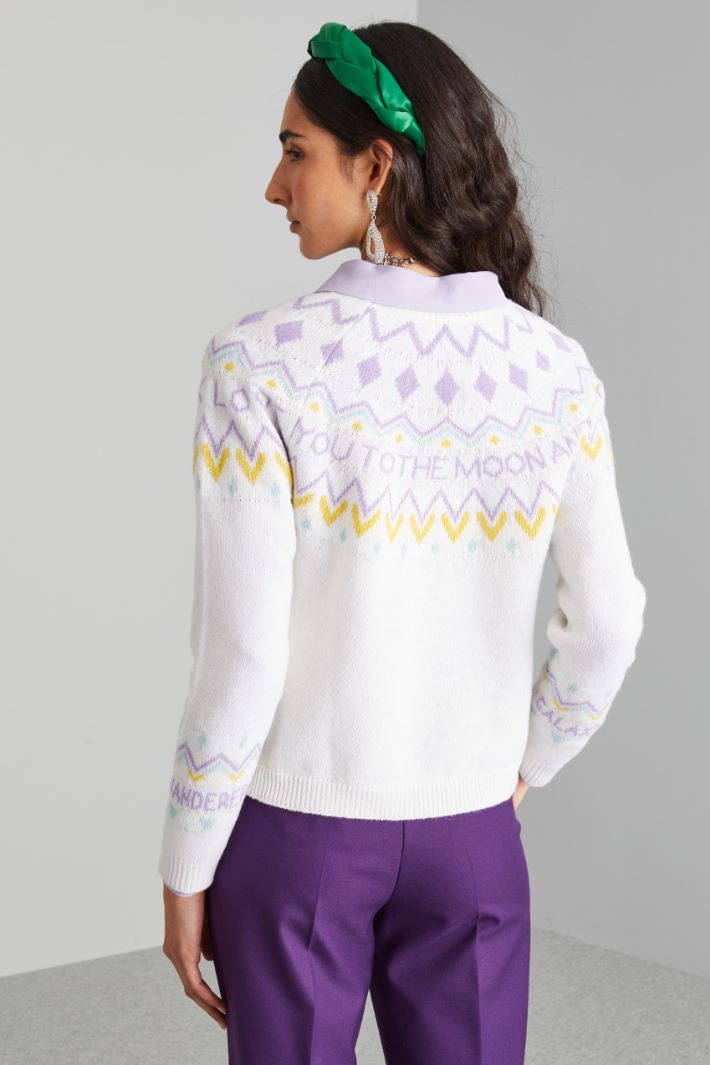 Jacquard wool sweater Intrend - 2