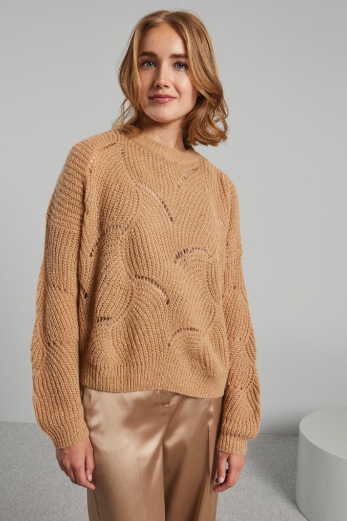 Relaxed-fit openwork sweater Intrend - 3