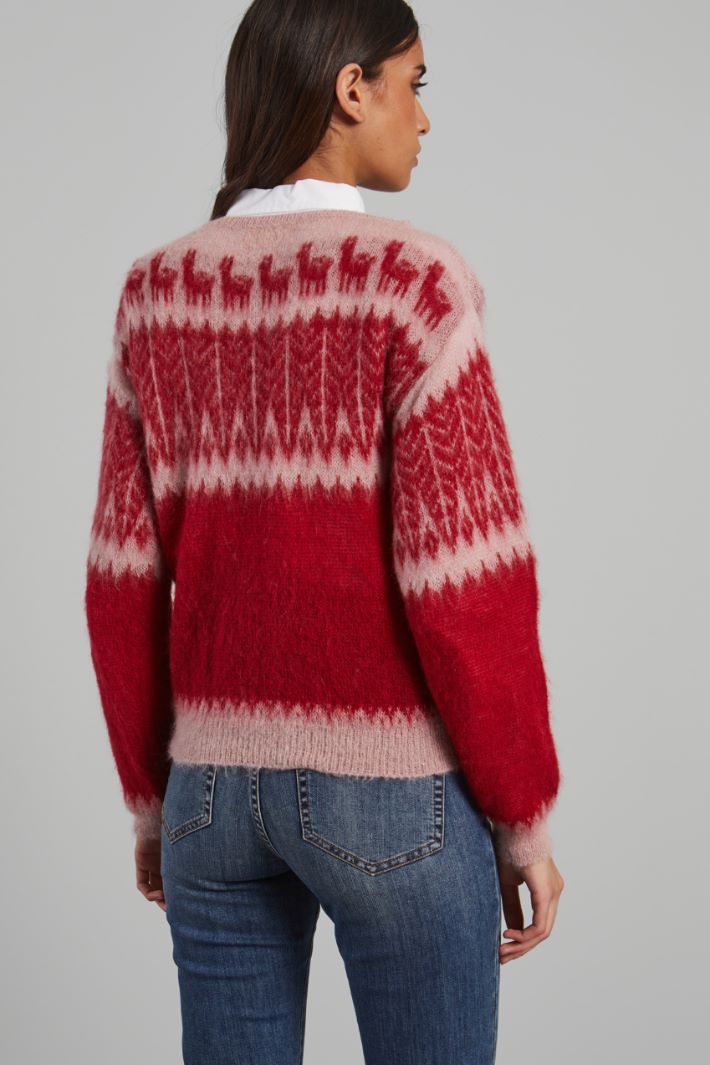 Relaxed-fit patterned sweater Intrend - 2