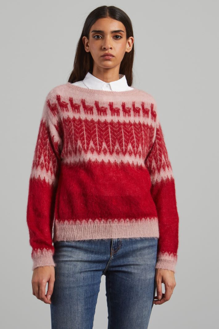 Relaxed-fit patterned sweater Intrend - 3