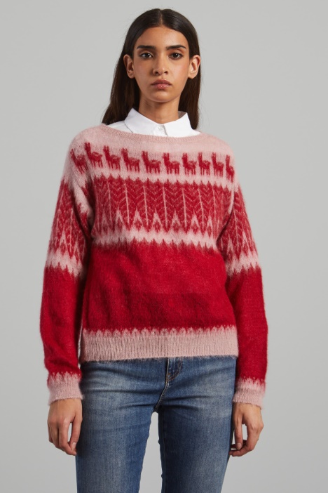 Relaxed-fit patterned sweater Intrend