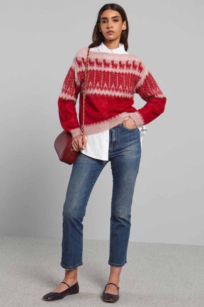 Relaxed-fit patterned sweater Intrend