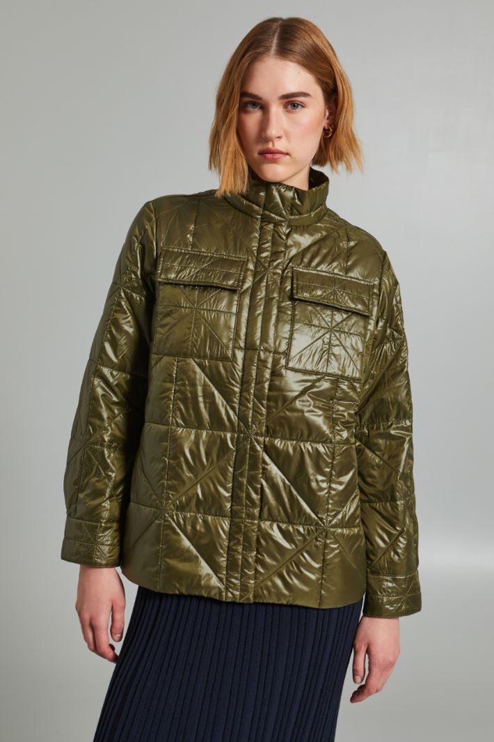 Puffer jacket with belt Intrend - 3