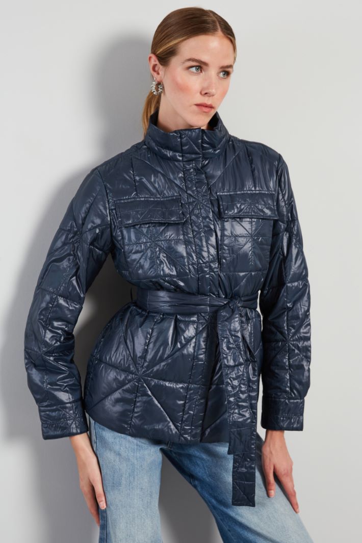 Puffer jacket with belt Intrend - 3