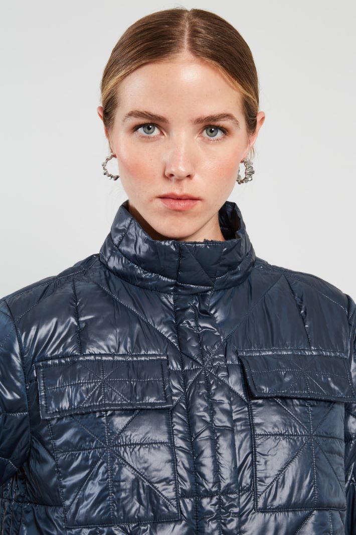 Puffer jacket with belt Intrend - 4