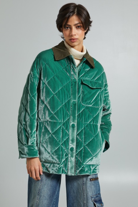 Giaccone imbottito in velluto