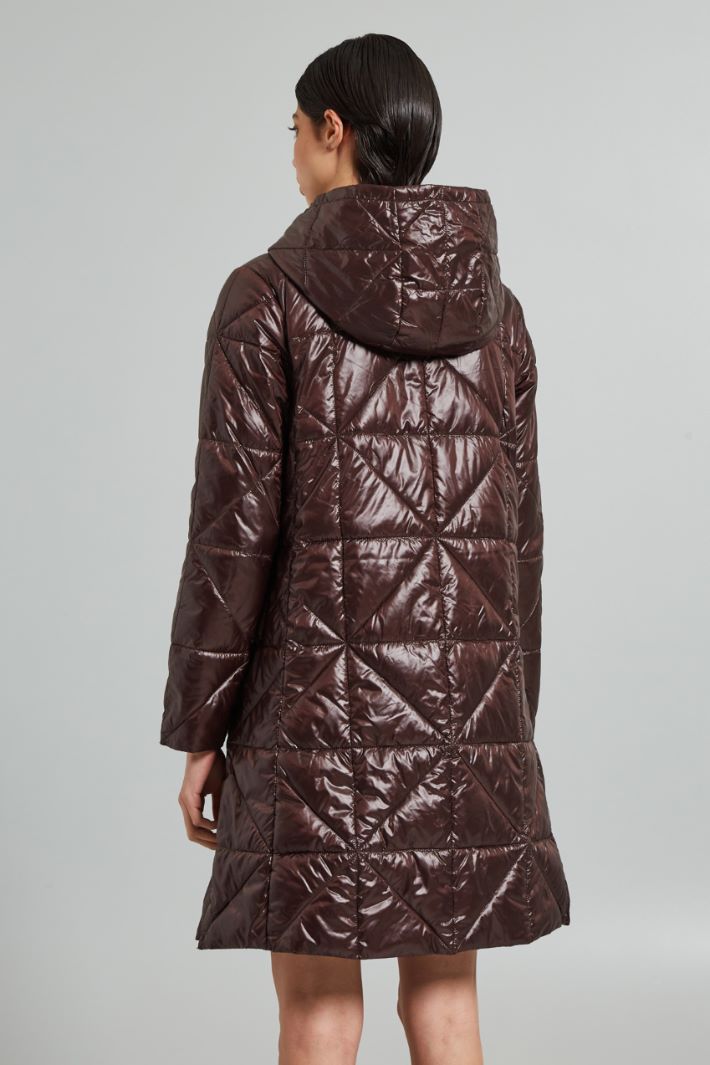 Padded coat with ribbon belt Intrend - 2