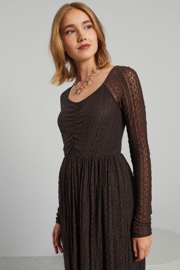 Long lace jersey dress Intrend - 4