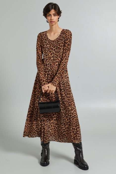 Abito in jersey calza stampato