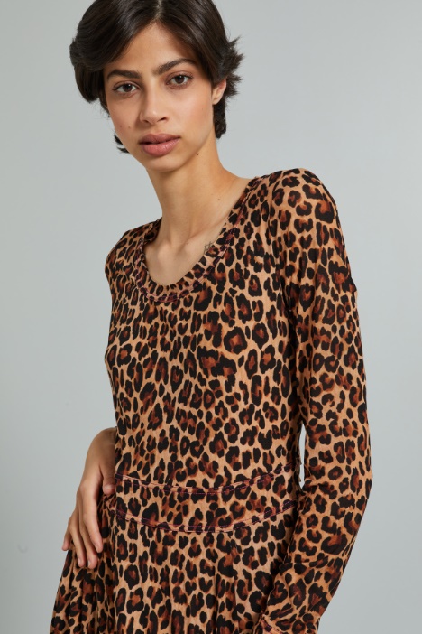 Abito in jersey calza stampato