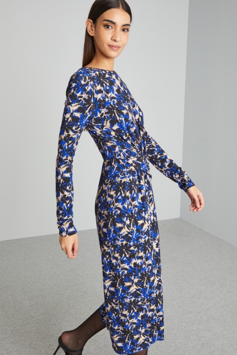 Abito a tubino in jersey stampato