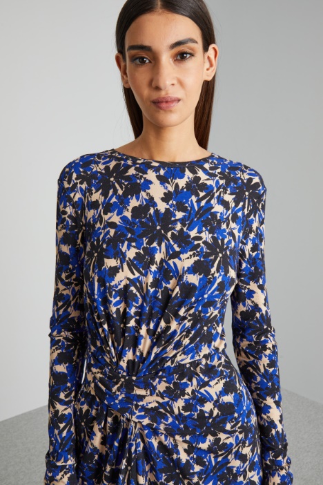 Abito a tubino in jersey stampato