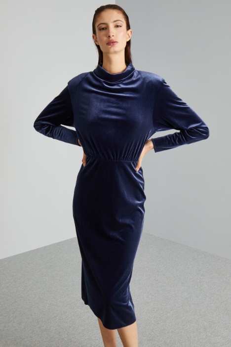Abito in jersey velluto