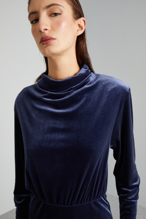 Abito in jersey velluto