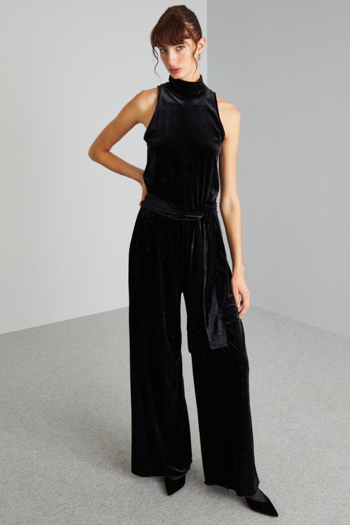 Velvet-jersey jumpsuit Intrend - 3