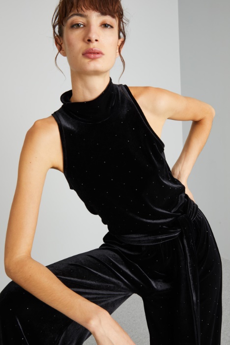 Tuta in jersey di velluto