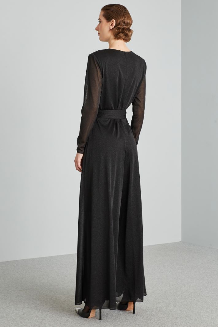 Loose fit lurex-jersey jumpsuit Intrend - 3