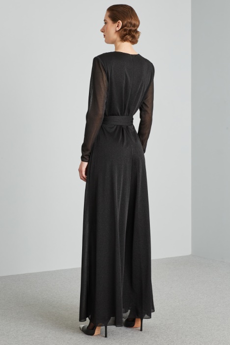 Tuta morbida in jersey lamé