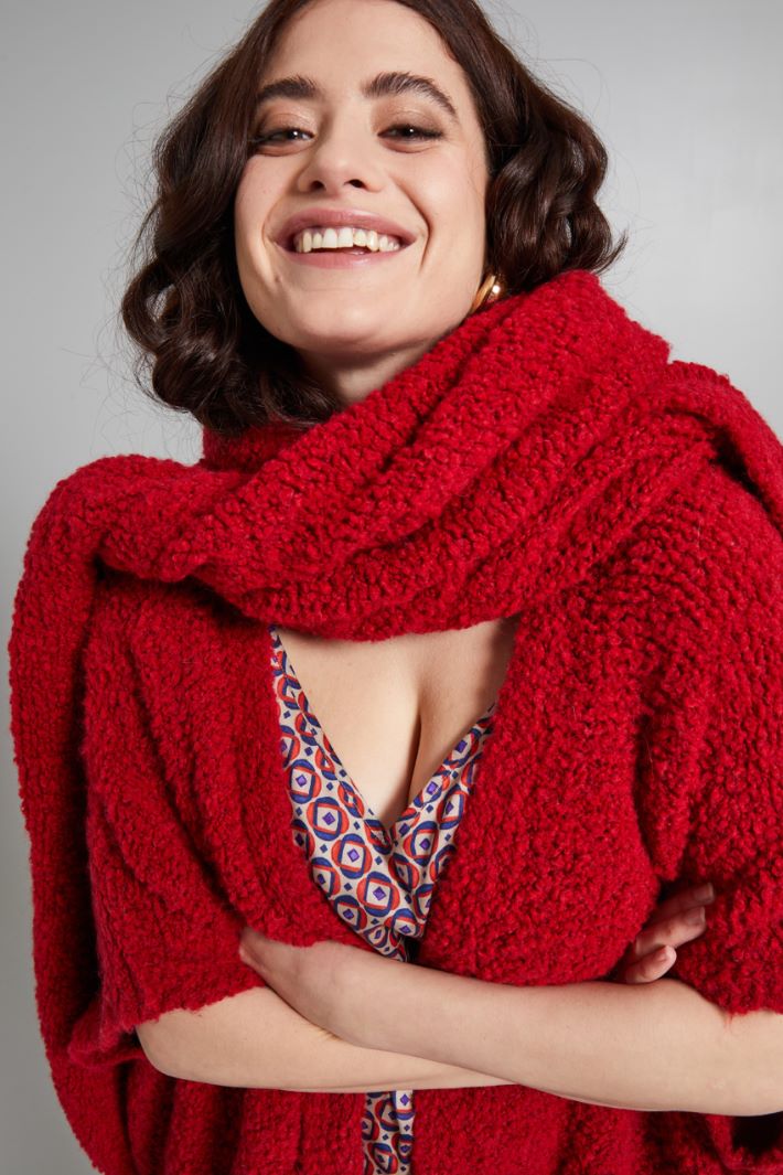 Wool-blend bouclé scarf Intrend - 2