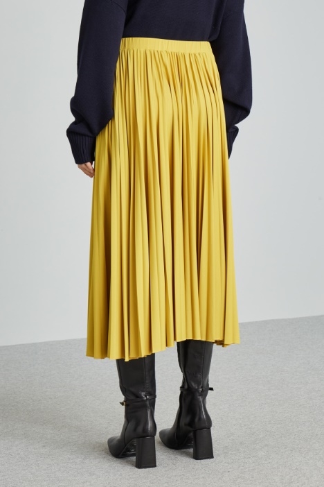 Falda plisada de punto