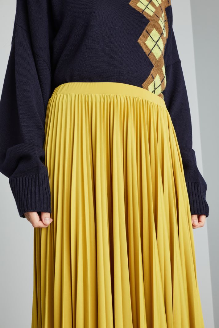 Pleated jersey midi skirt Intrend - 4