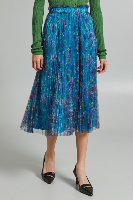 Gonna in tulle plissé