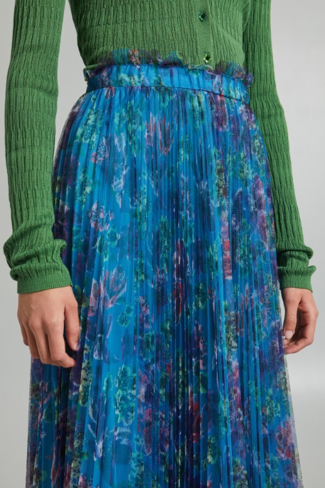 Gonna in tulle plissé