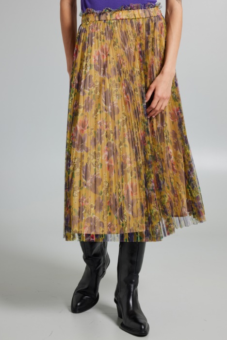 Gonna in tulle plissé