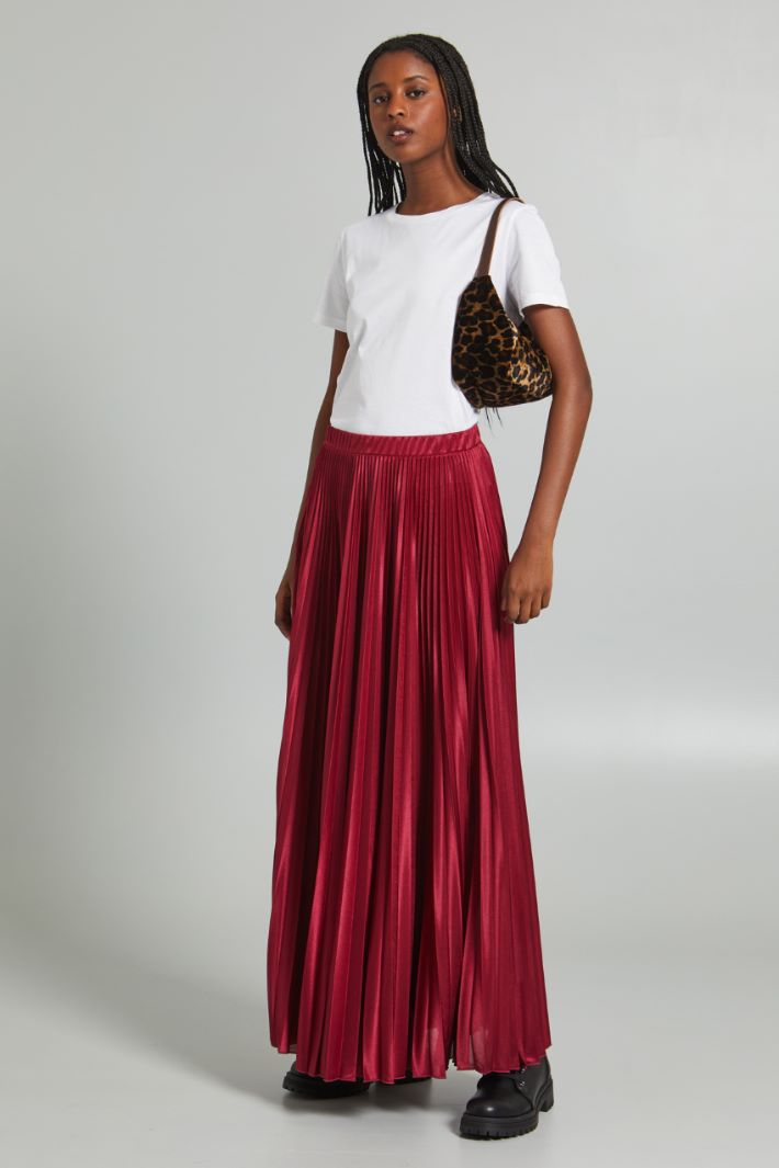 Long pleated jersey skirt Intrend