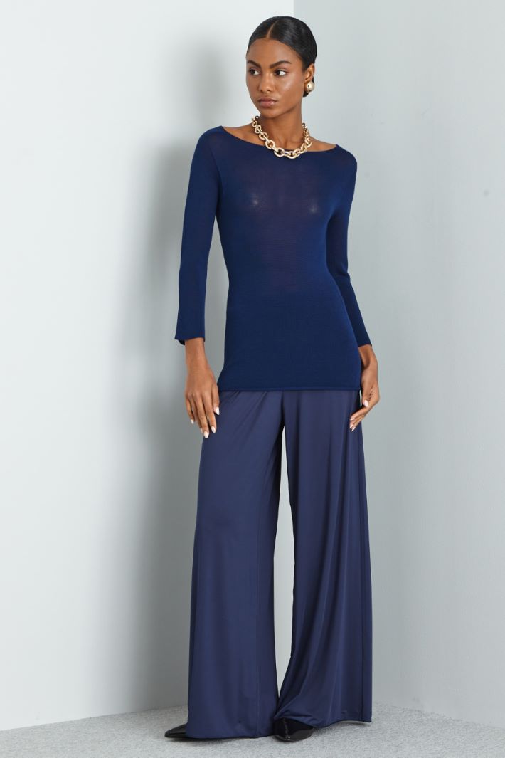 Wide-leg jersey trousers Intrend