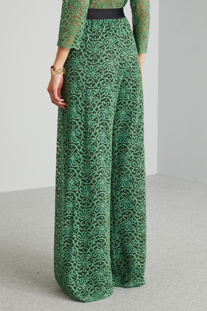 Lace-jersey wide-leg trousers Intrend - 2