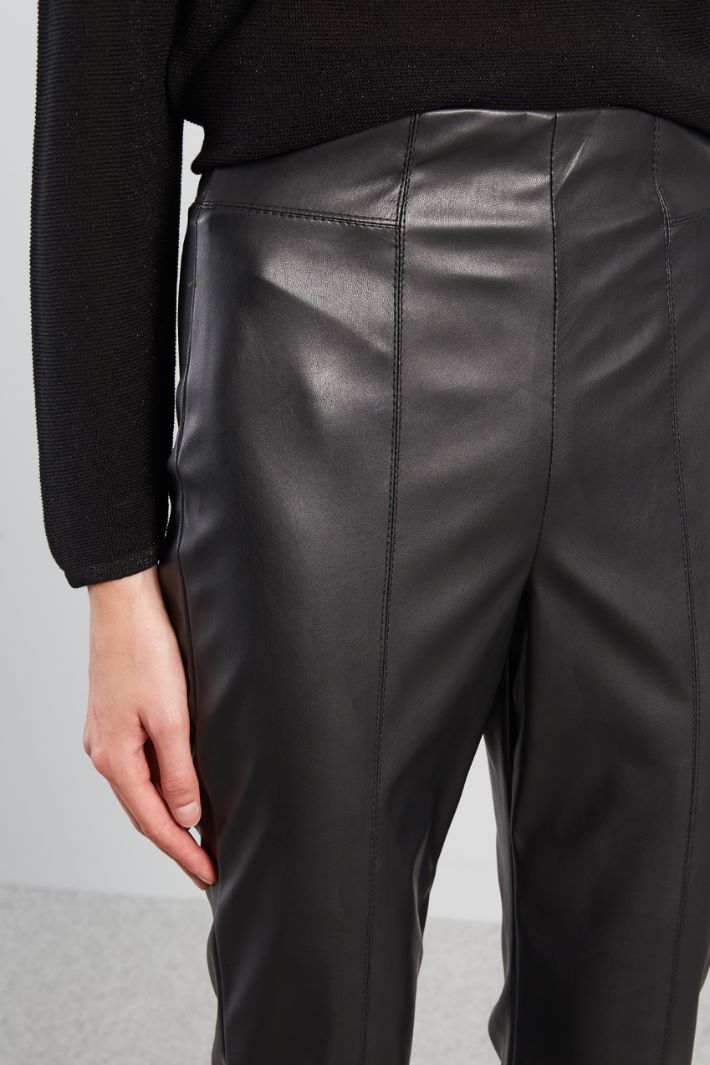 Slim-fit faux leather trousers Intrend - 4