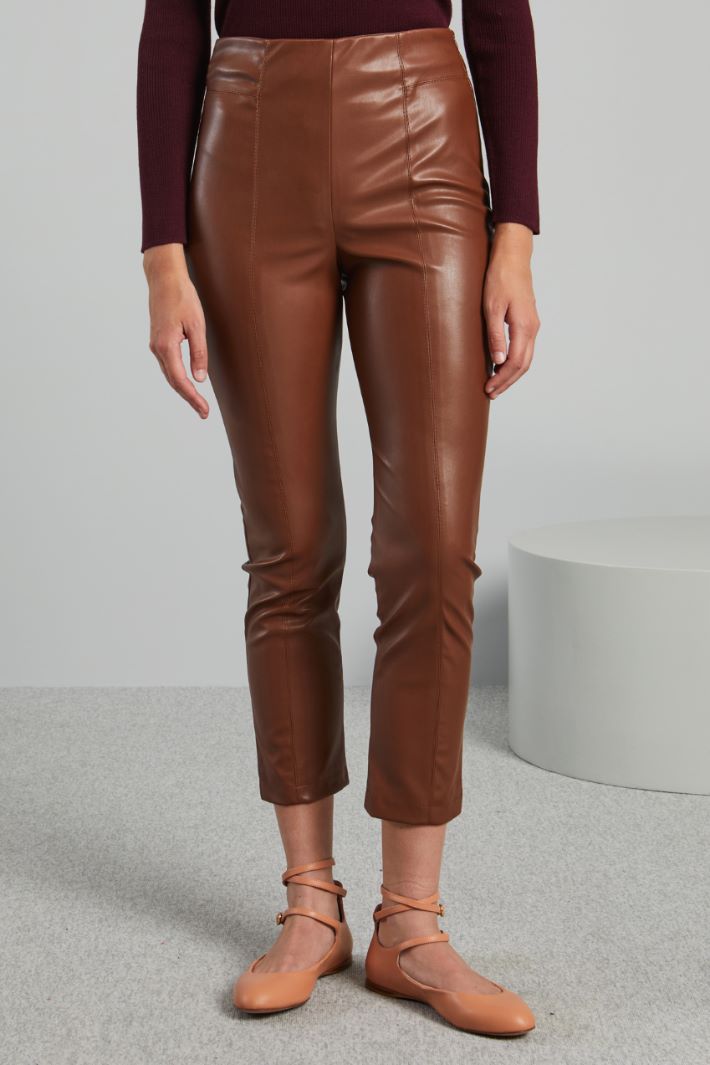 Slim-fit faux leather trousers Intrend - 3