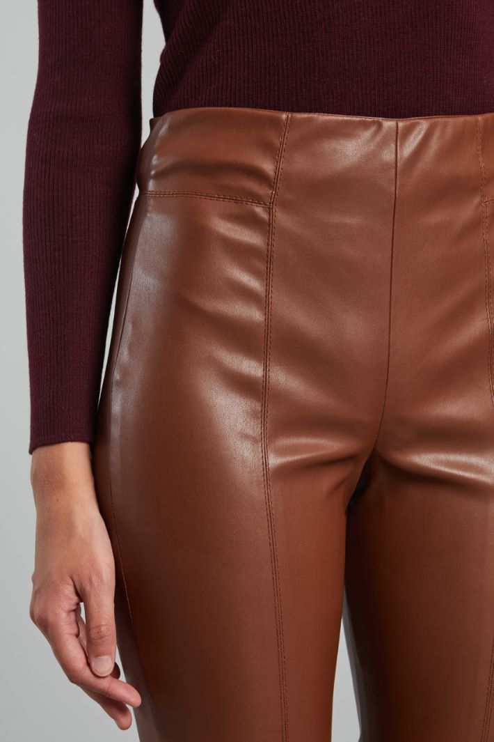 Slim-fit faux leather trousers Intrend - 4