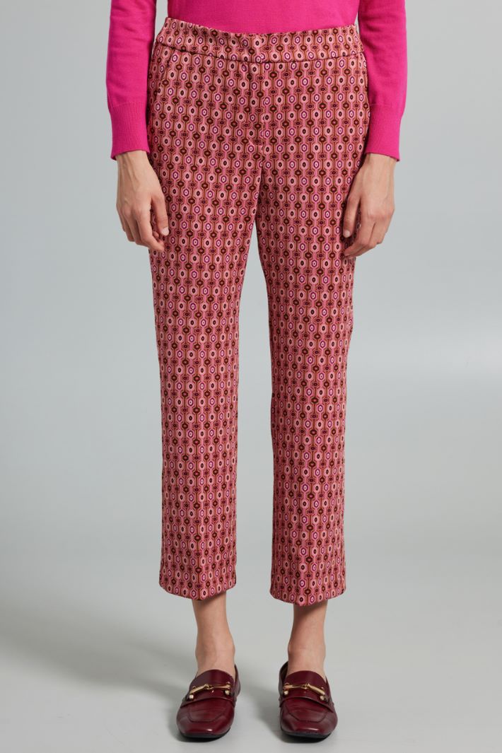 Jacquard jersey trousers Intrend - 3