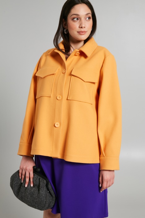 Cappotto in jersey panno compatto