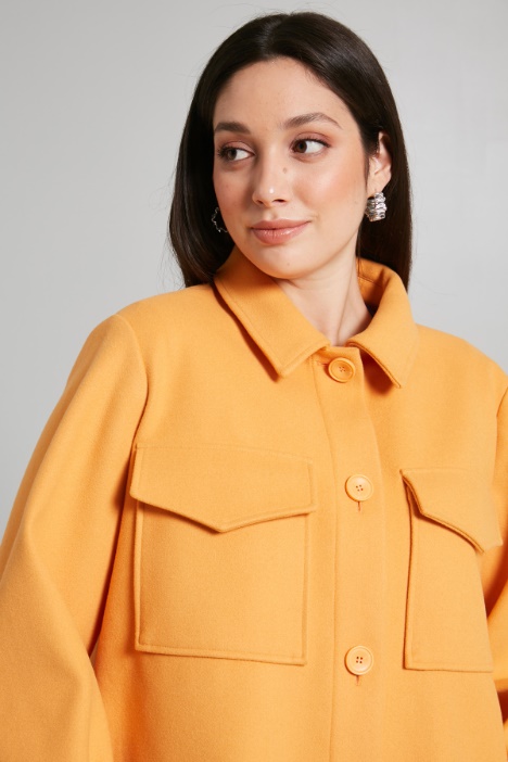 Cappotto in jersey panno compatto