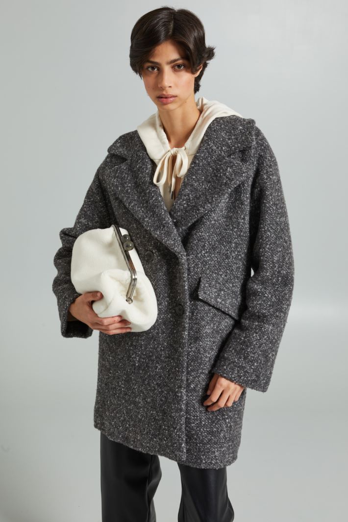 Double-breasted boucle coat Intrend - 3