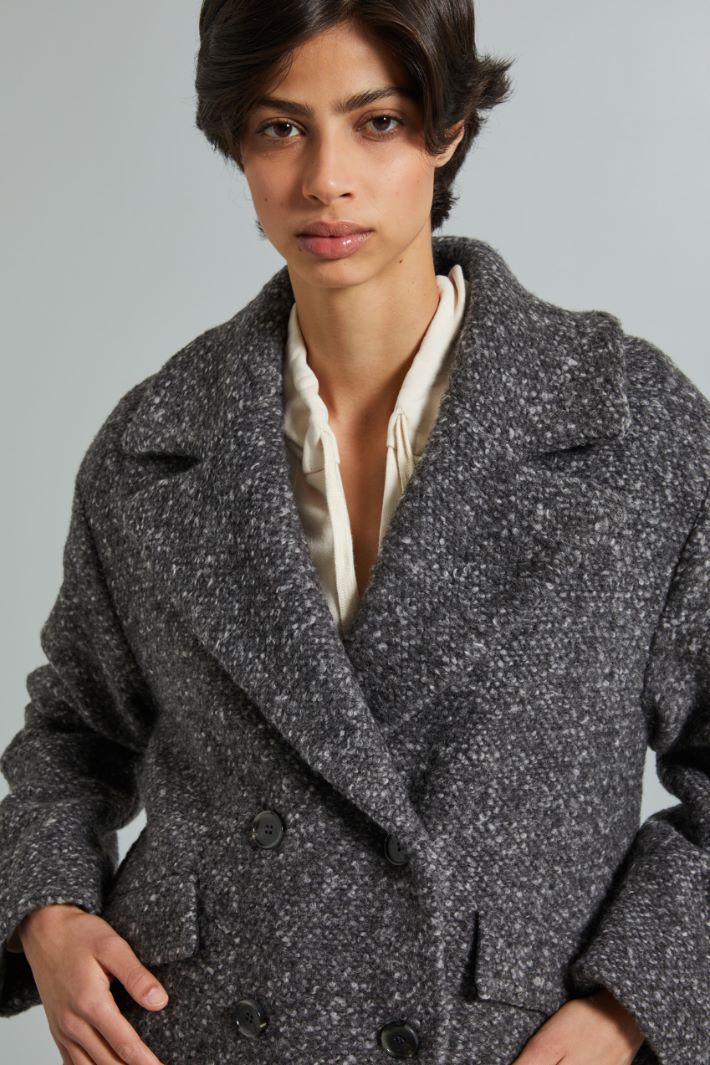 Double-breasted boucle coat Intrend - 4