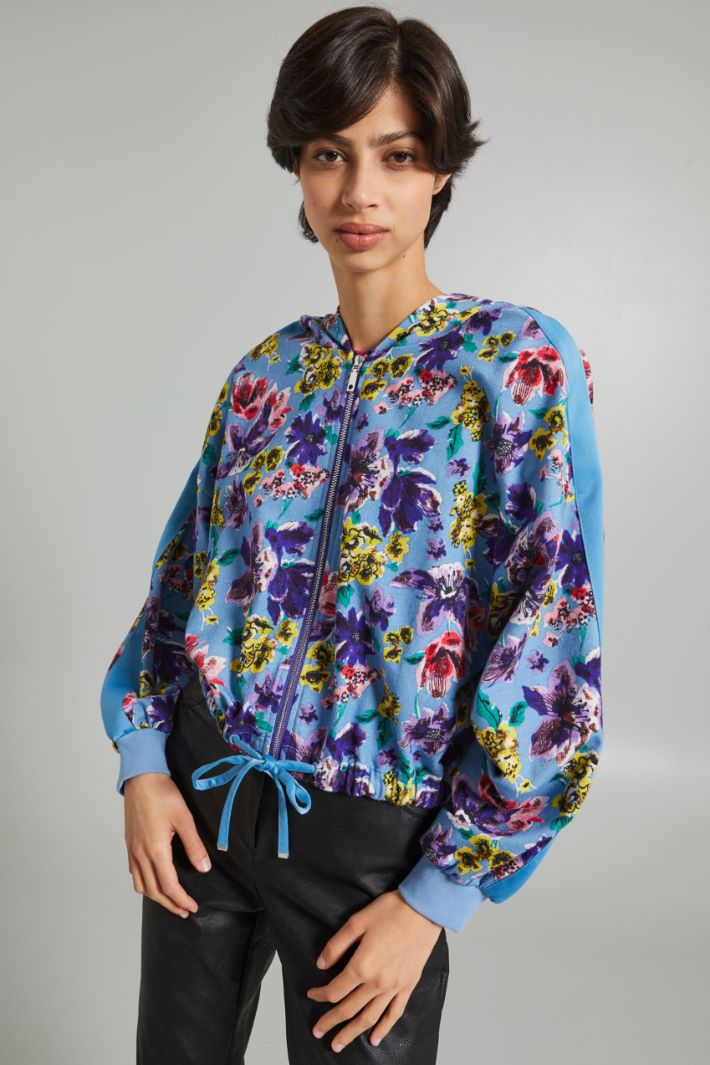 Patterned zip sweatshirt Intrend - 3