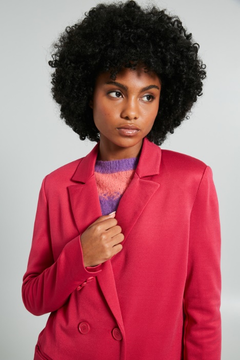 Blazer in jersey diagonale