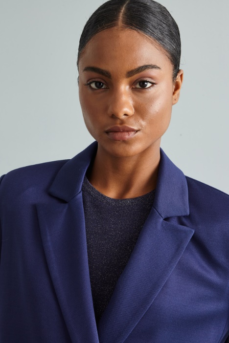 Blazer in jersey diagonale