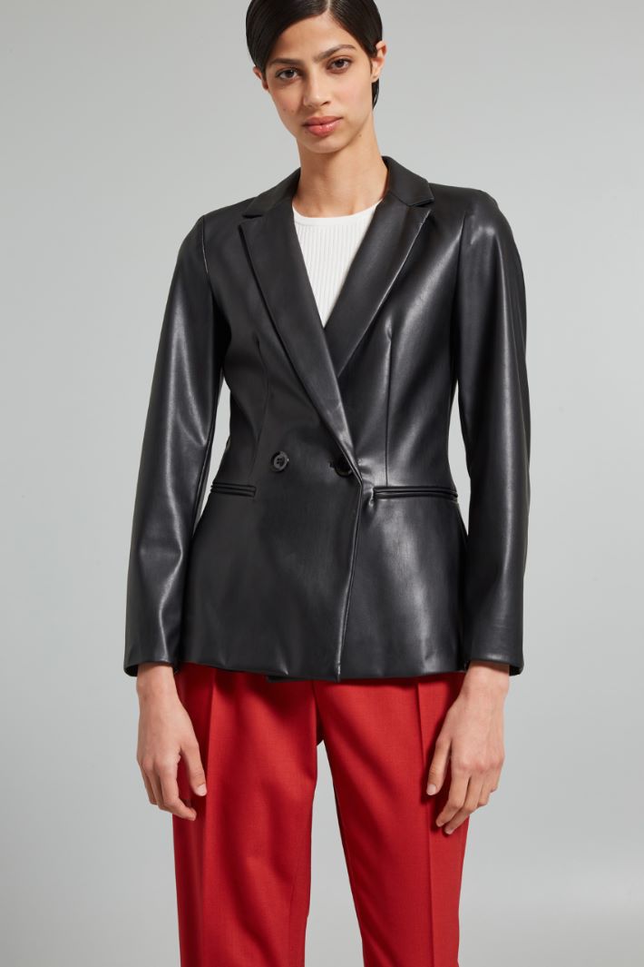 Faux leather blazer Intrend - 3