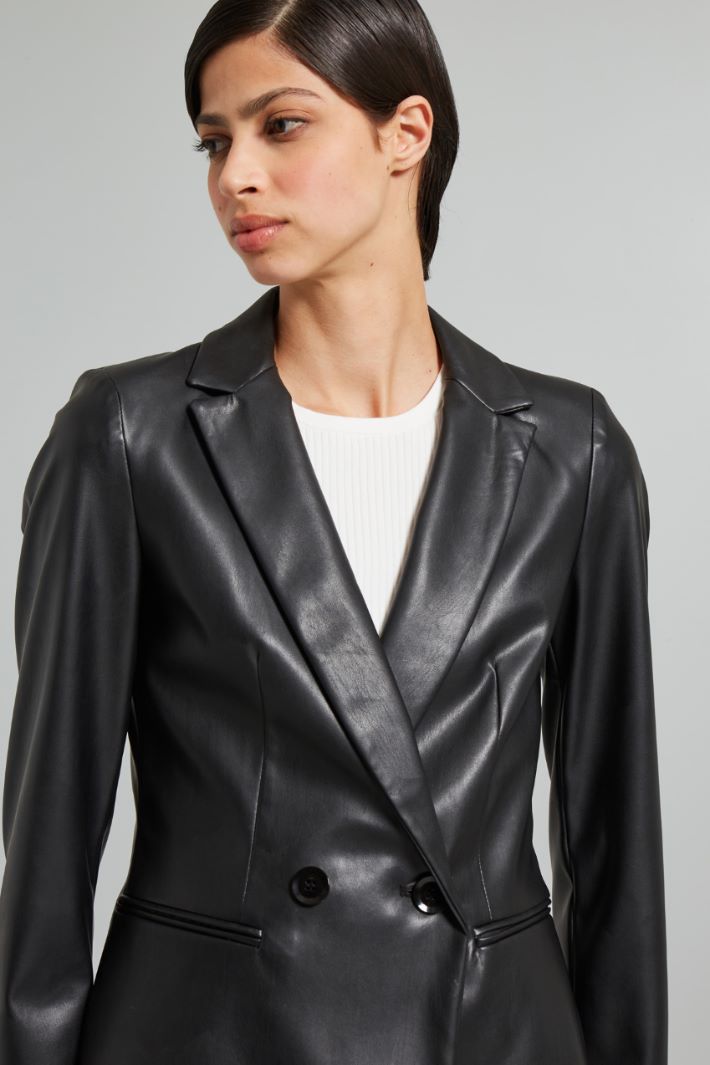 Faux leather blazer Intrend - 4