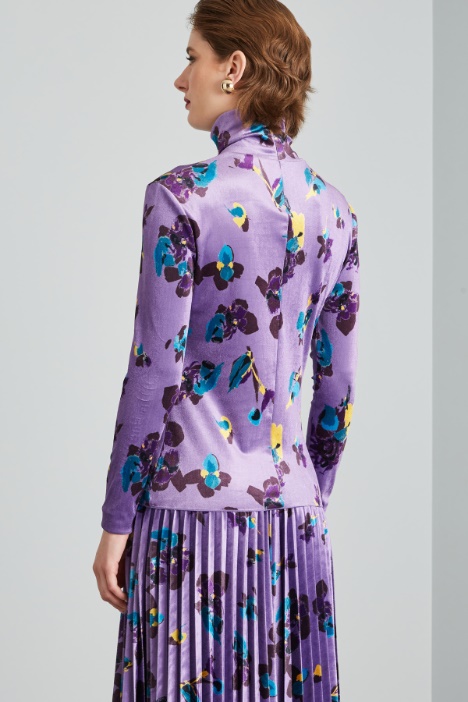 Dolcevita in jersey velluto