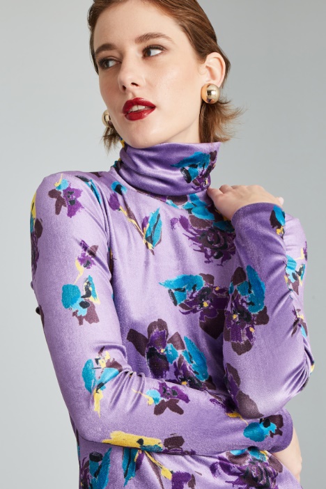 Dolcevita in jersey velluto