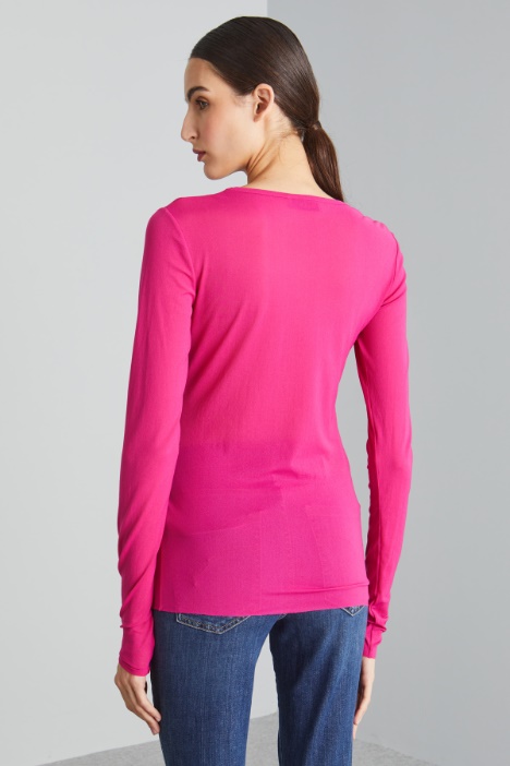 Top ajustado estampado