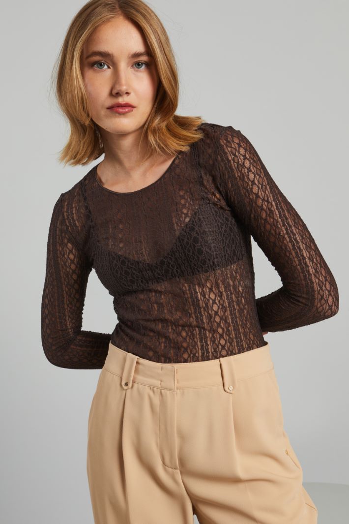 Lace jersey top Intrend - 3