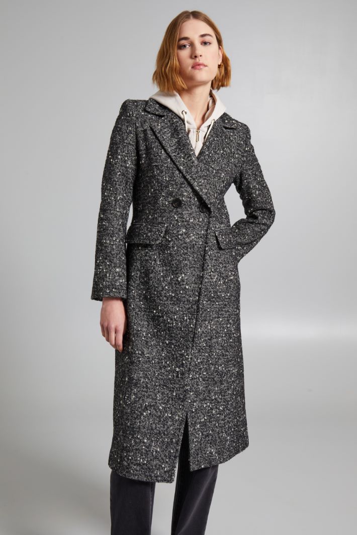 Cappotto doppiopetto in tweed Intrend - 3