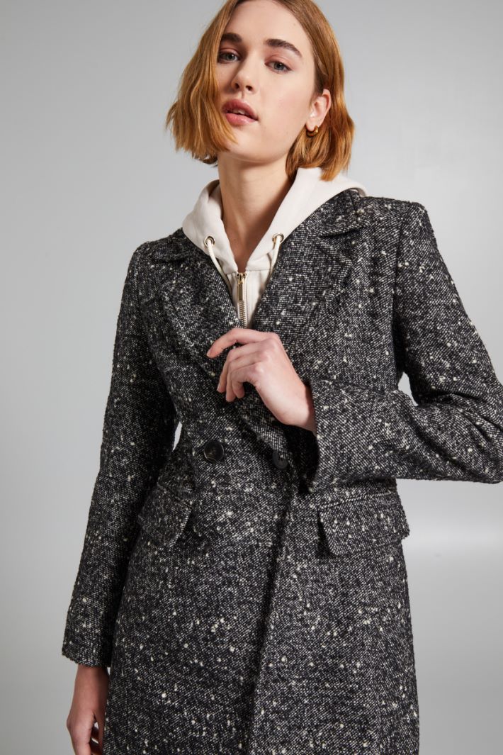 Cappotto doppiopetto in tweed Intrend - 4